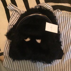 Anya Hindmarch shearling eyes backpack New